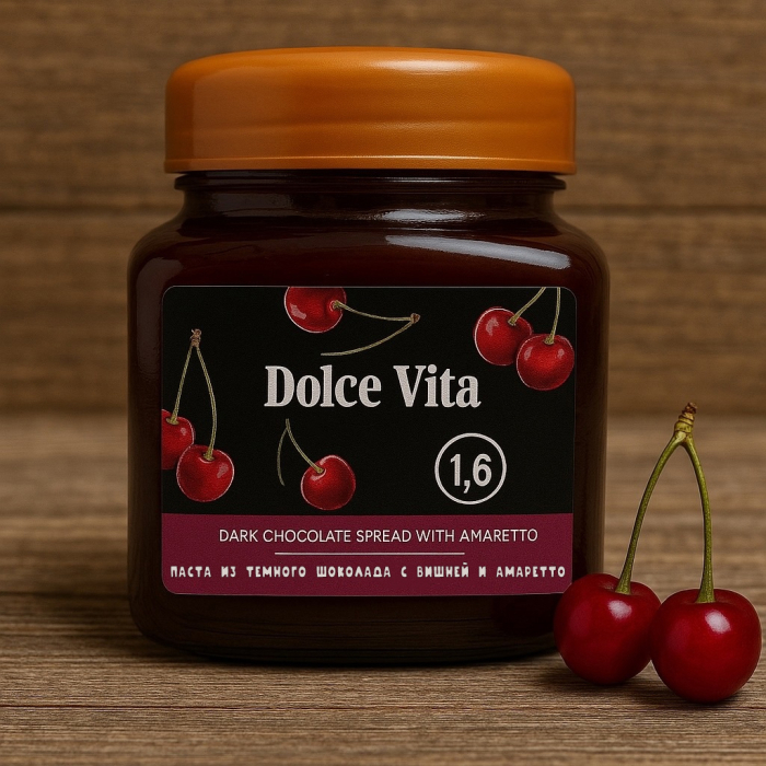 Паста из темного шоколада вишня-амаретто